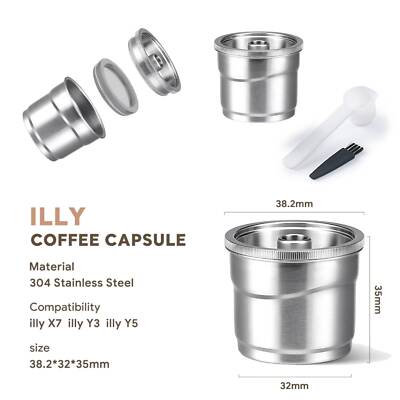 Reusable Stainless Steel Capsules Pods For Illy X7 Y3 Y5 Coffee Maker Machine