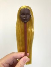 1/6 Doll Head OOAK Hand Reroot Hair