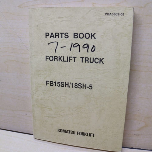 KOMATSU FB15SH FB18SH-5 Forklift Parts Manual book 1990 catalog spare list truck