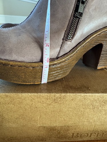 Born W82527 Famke Dk Brown 9, leather zippered ankle bootie pre-owned/ excellent - Picture 16 of 20