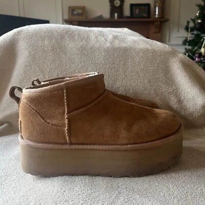 UGG Classic Mini Women's Platform Boot, Size 6 - Brown