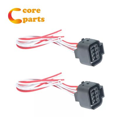 2*LED Halogen Headlight Harness Connector Wiring Plug for Hyundai Elantra 11-15