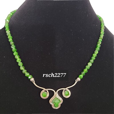 Jay King Gallery Collection Sterling Silver Chrome Diopside Necklace-NWT-$257.50