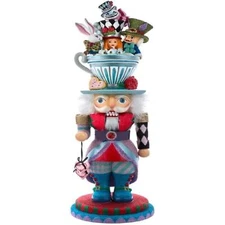 Kurt Adler Alice Teacup Party Hat Nutcracker, Multicolored, 24"
