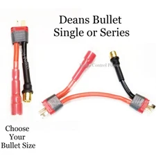 RCP- Bullet Connectors to Deans Select Bullet Size Single Plug-Series Harness