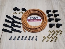 8mm Diy Universal Cloth Covered Spark Plug Wire Kit Vintage Wires V8 Or Bk Rd 8mm Diy Universal Cloth Covered Spark Plug Wire Kit Vintage Wires V8 Or Bk Rd