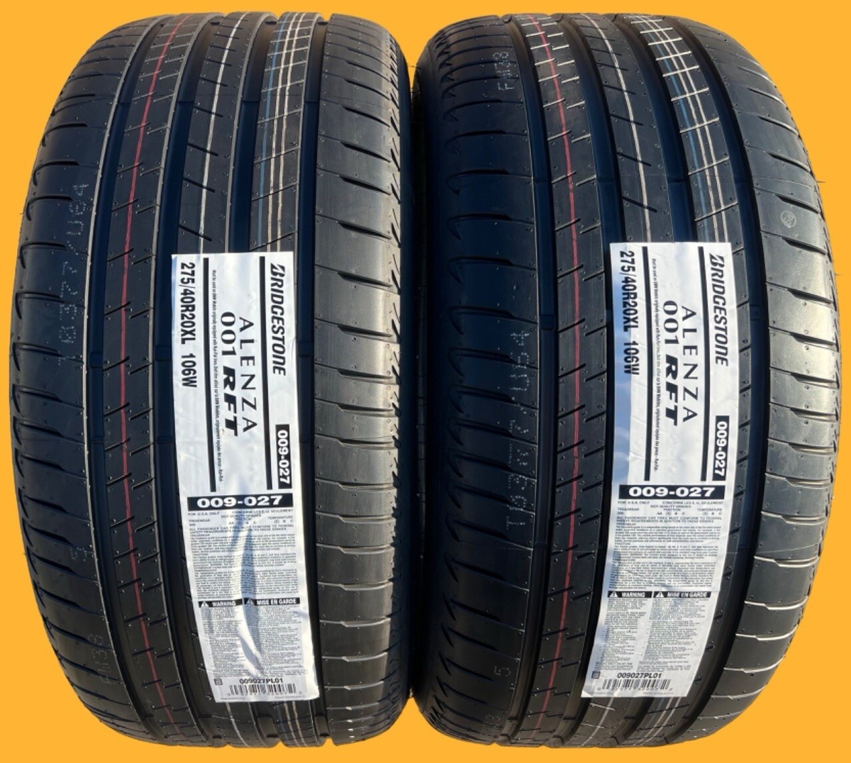 Set of TWO NEW 275/40R20 Bridgestone Alenza 001 RFT Run Flat Set of TWO NEW 275/40R20 Bridgestone Alenza 001 RFT Run Flat