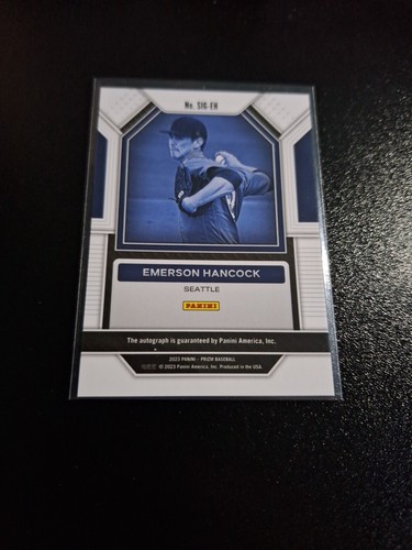 2023 PRIZM BASEBALL ROOKIE AUTO SP #SIG-EH EMERSON HANCOCK RC SEATTLE MARINERS - Picture 2 of 2