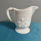 Vtg Milk Glass Creamer Pitcher With Blackberries By Westmoreland vintage 4.5”