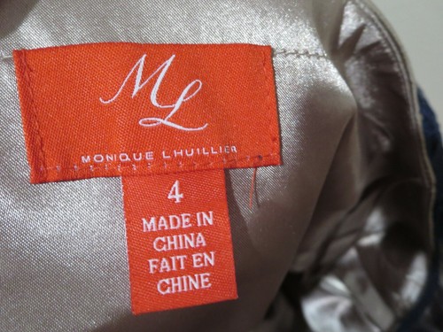 Monique Lhuillier Lace Illusion Fit and Flare Cocktail dress embroidered size 4 - Picture 4 of 8
