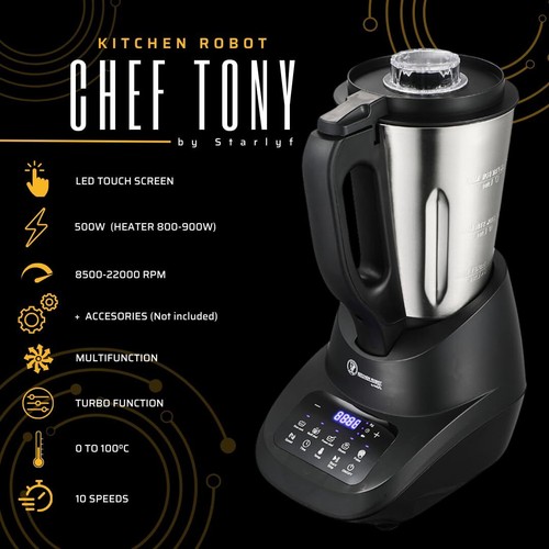 Chef Tony Kitchen Roboter vielseitige Küchenmaschine 500 W 10 Geschwindigkeit... - Bild 2 von 8