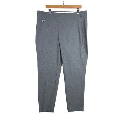 New Alfani Skinny Tummy Control Elastic Waist Pants size 18W Gray