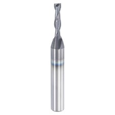 Spiral Router Bit,1/8"x1/2"x2"x1/4" 2-Flute End Mill,AlTiN Coating,HRC44-46