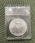 2008 $1 AMERICAN SILVER EAGLE ANACS MS70 FIRST DAY OF ISSUE