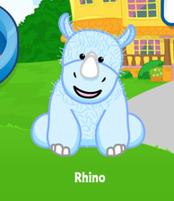 Webkinz Rhino Virtual PET Adoption Code Only Messaged Webkinz Blue Rhino Code