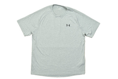 Under Armour Men's Gray HeatGear Tech Tee Shirt Size XL Raglan Short Sleeve Athl