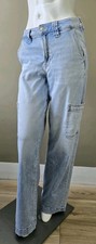 American Eagle Outfitters AE Super High-Rise Baggy Wide Leg Cargo Jeans 0L...