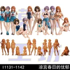 1/64 Resin Anime Schoolgirl & Swimsuit Resin 12 Figures Unpainted