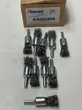 10x Pack Lot Weiler 10004 1/2" Crimped Wire End Brush .20" Steel Fill