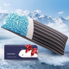 Cooling Body Pillow for Adults, Long Adjustable Memory Foam Body Pillow, Firm...
