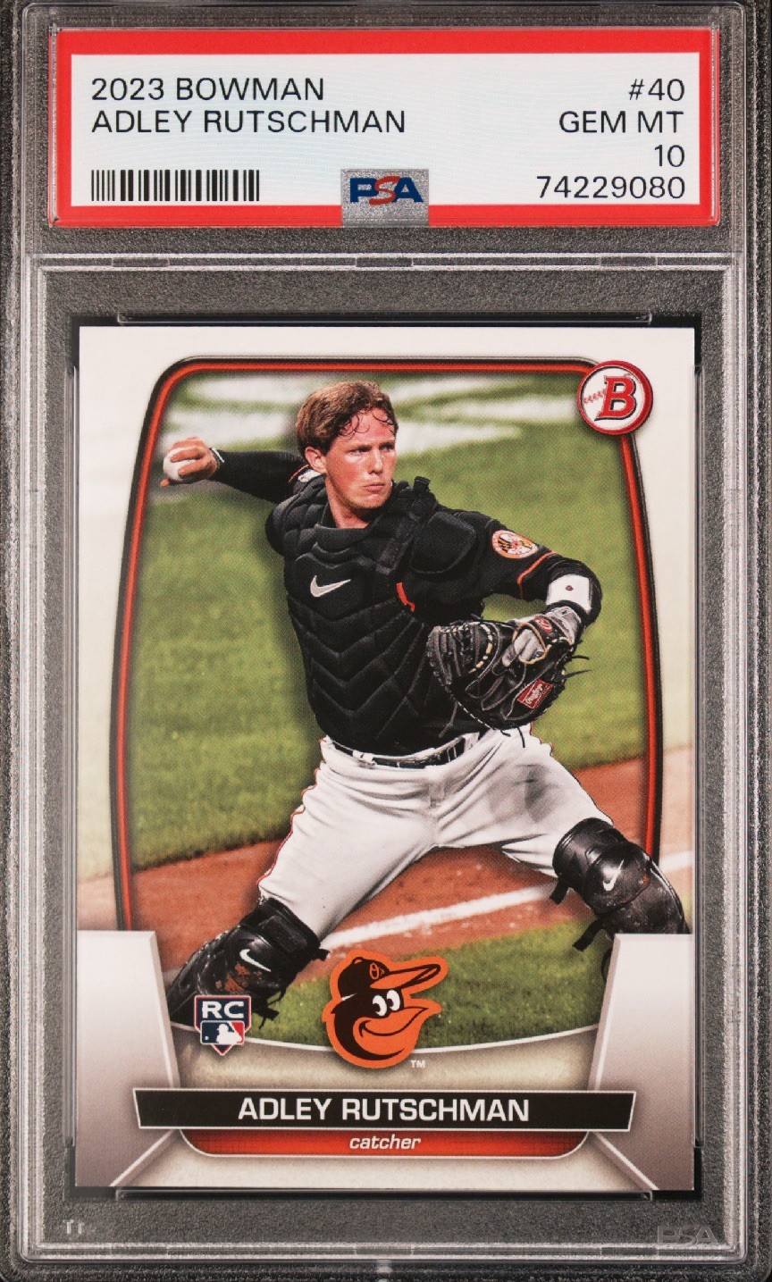 2023 Bowman Adley Rutschman #40 (RC) PSA 10