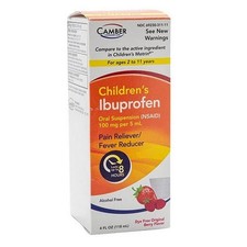 Children's Ibuprofen Suspension Berry 100 Mg 4 Oz By Camber