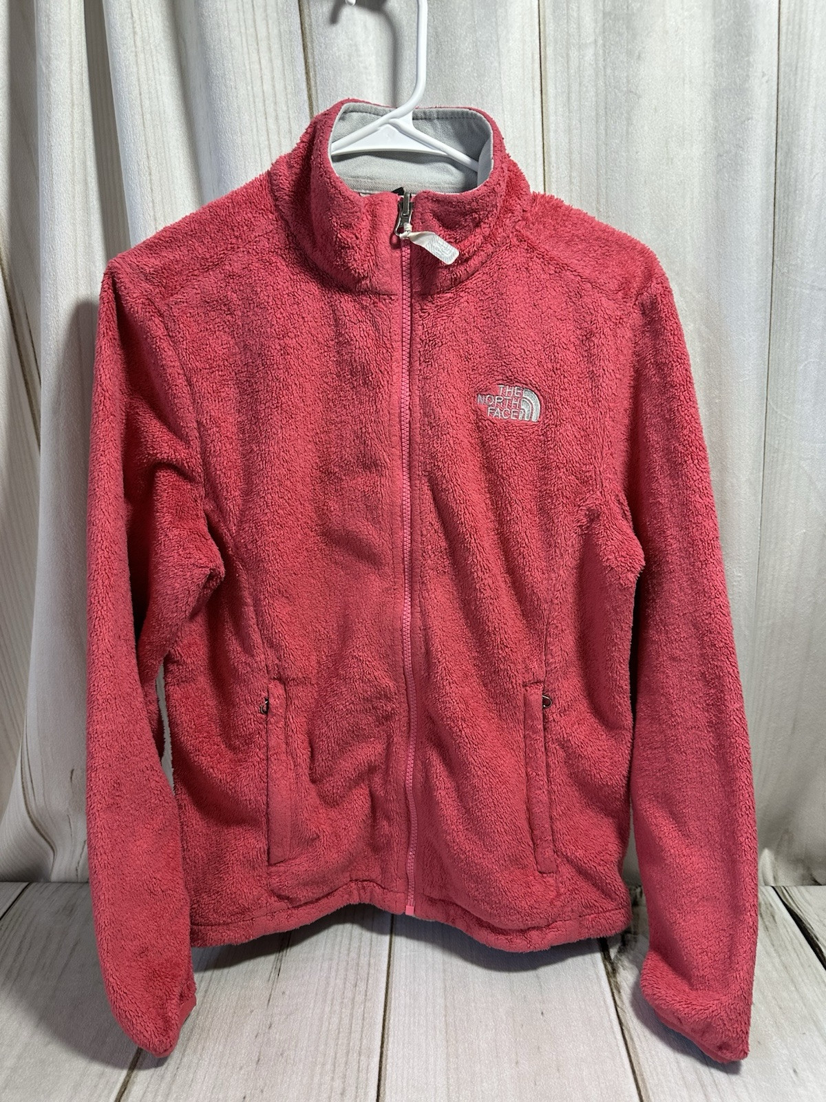THE NORTH FACE OSITO WOMENS M FLEECE JACKET PINK Full ZiP OUTDOORS HIKING SOFT