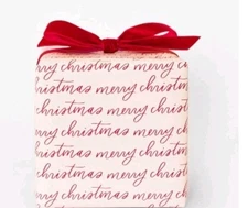 2 Sugar Paper Rolls of 30 Sq Ft Merry Christmas Gift Wrap Pink/Red 