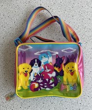 Borsa pranzo morbida isolata vintage Lisa Frank cucciolo e (Casey & Caymus) gattini