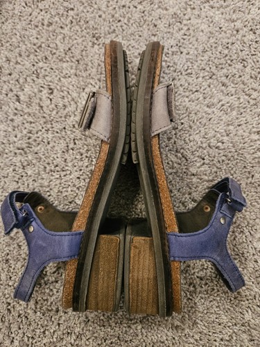 Naot Womens Wedge Sandals Bohemian Gray & Blue Buckle Size 38 US Size 7-7.5 - Bild 12 von 15