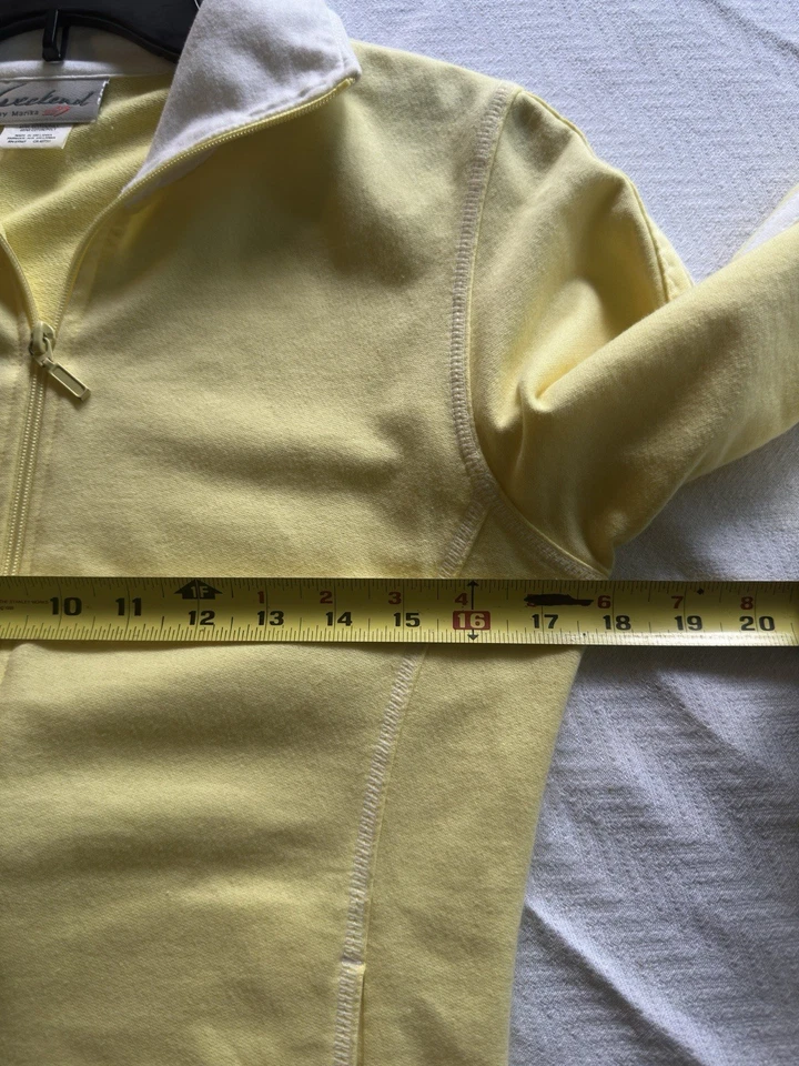 Sudadera Marika Weekends Damas Amarilla Cremallera Completa Algodón/poliéster Capucha Cuello Talla M Foto 3 de 4