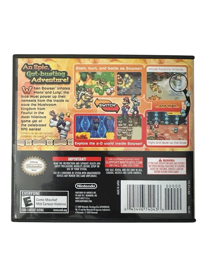 Nintendo DS Mario & Luigi Bowser's Inside Story CIB completo con manual Foto 4 de 4
