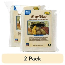 (2 Pack) Wrap-N-Zap Quilting Batting, Off-White 45" X 36" Precut Package