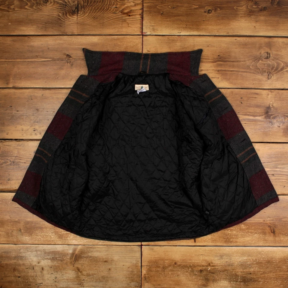 Chaqueta de lana vintage Northwest Territory M gris a rayas Foto 4 de 4