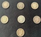 Lot of 7 Silver Barber Dimes 1903 O (2), 1906 O, 1908 D (2), 1911 D, 1912 S