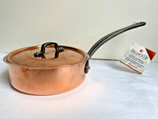 BAUMALU  2 mm Copper Smooth Saute Pan with Li...