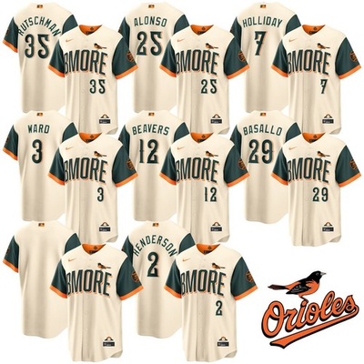 #ad Men#x27;s Baltimore Orioles Cream 2026 City Connect Stadium Stitched $69.95