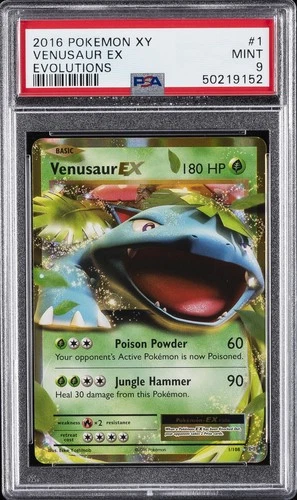 2016 POKEMON XY EVOLUTIONS #1 VENUSAUR EX PSA 9