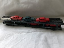 ref.494 - ho- 1/87 - LIMA    - WAGON  PORTE AUTO DB  " MERCEDES " +  6 voitures