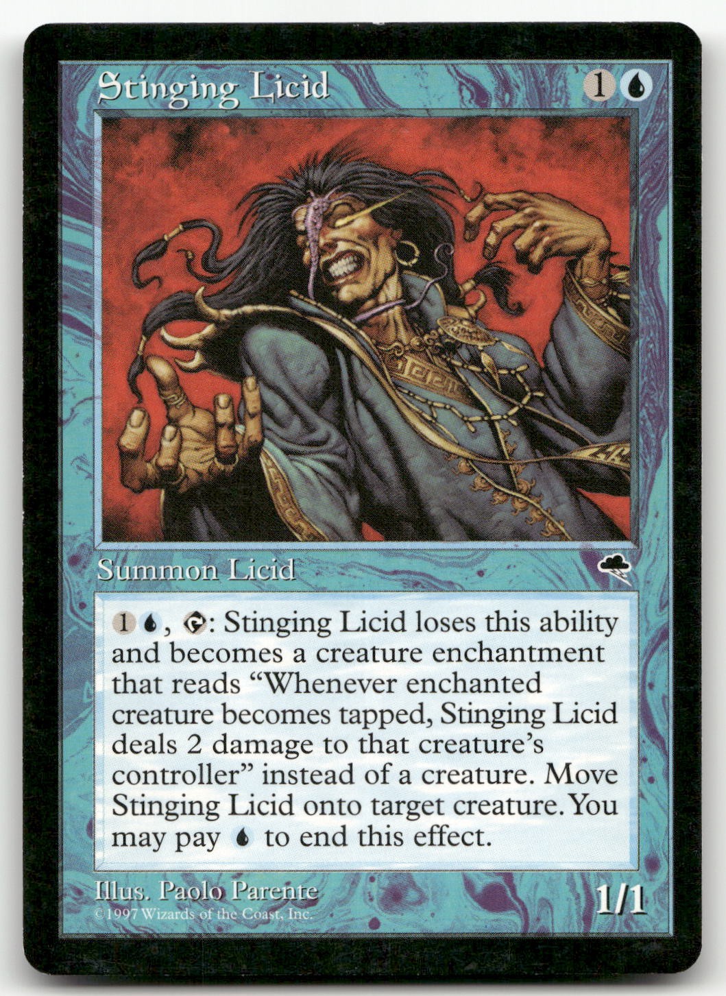 Stinging Licid #91 (LP) Tempest TMP Magic MTG