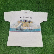 Vintage 1992 Maui Hawaii Shirt Large 22x26 Sailing Club