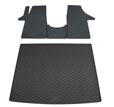 Gummi Fußmatten Kofferraumwanne für VW T5 + VW T6 2003- Set Gummimatten Auslage