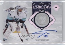2023-24 Upper Deck Ultimate Collection Emblems Philipp Grubauer #UE-PG Auto 5b7
