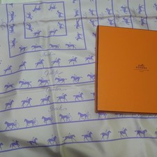 horse design silk scarf 90cm