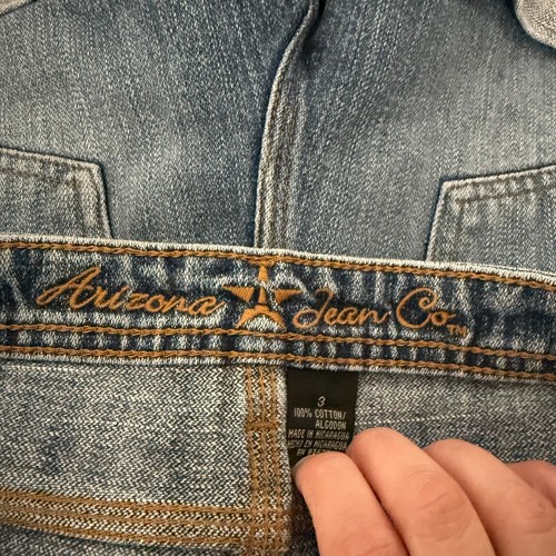 Arizona Jean Co. Pantaloncini donna 3 blu denim lavaggio scuro vita media comodi outdoor - Foto 5 di 6