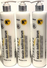 FIRENZE KERATIN ANTIFRIZZ SERUM LIGHTWEIGHT HYDRATING LEAVE IN 3 PACK 10.1 OZ 