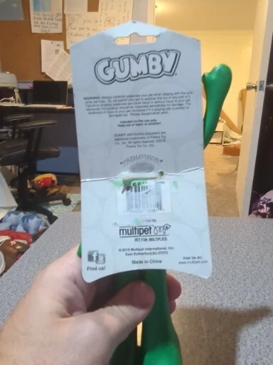 NUEVO 9” GUMBY FUN AMD JUGUETE FLEXIBLE PARA PERROS Foto 2 de 2