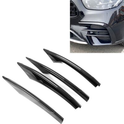 Carbon Fiber Look For Benz E Class W213 21-23 Front Fog Light Eyebrow Trim