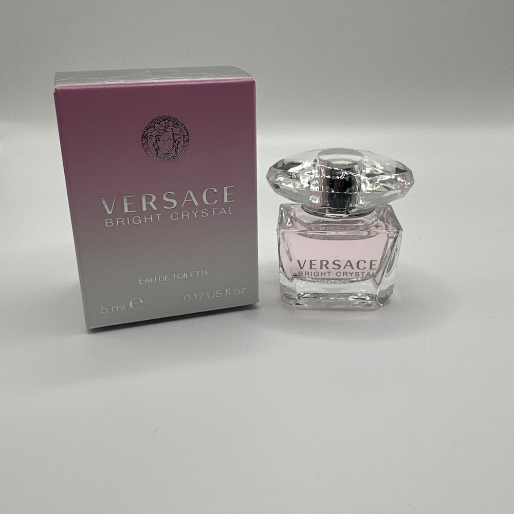 Versace Bright Crystal Eau de Toilette EDT 0.17 oz / 5mL Travel Mini NIB