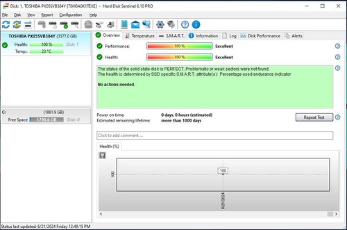 Toshiba PX05SVB384Y Dell 3DDFT 3.84TB SSD SAS 12G 2.5" MLC MU Drive - Picture 3 of 3